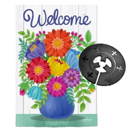 "Bring Me Flowers" Circular Coaster & Flag Bundle