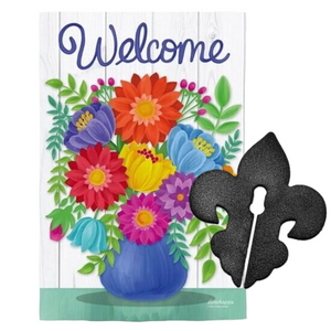 "Bring Me Flowers" Fleur de Lis Coaster & Flag Bundle