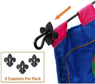Fleur de Lis Garden Flag Stoppers, 3-Pack